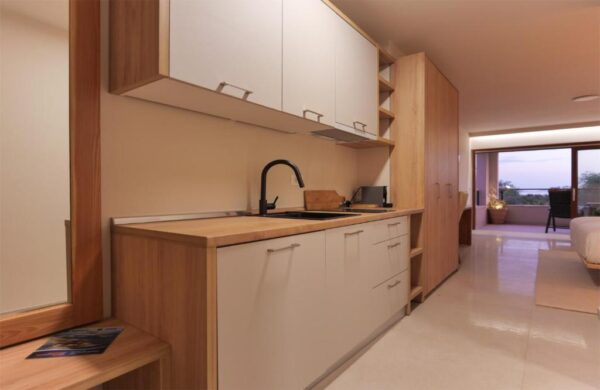 View of the studio kitchen